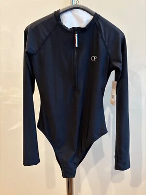 Traje de baño OP Ocean Pacific para mujer negro de una pieza manga larga TALLA GRANDE NUEVO CON ETIQUETAS Foto 1 de 4