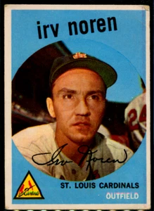 1959 Topps - Irv Noren #59 - Cardenales de San Luis - Imagen 1 de 2