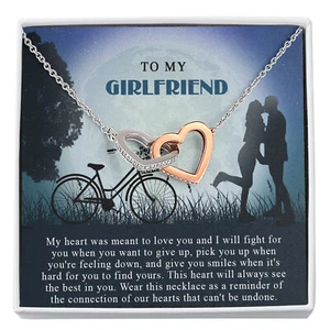 To my Girlfriend Necklace, Valentines day gift for her from Boyfriend, LOVE YOU - Picture 1 of 16