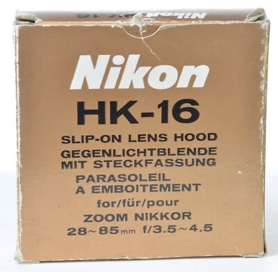 Nikon HK-16 Metal 62mm Lens Hood for Ai 28-85mmF3.5-4.5 IN BOX - Image 1 of 3