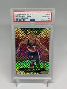 Damian Lillard 2014 Panini Select Silver Prizm PSA 10 Portland Trailblazers #271 - Picture 1 of 2