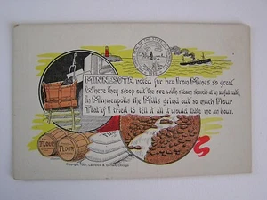 Bundesstaat Minnesota Vintage unbenutzte Postkarte - Bild 1 von 2