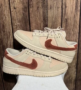size 12w / 10.5 mens Nike Dunk Low Terry Swoosh DZ4706-200 - Picture 1 of 7