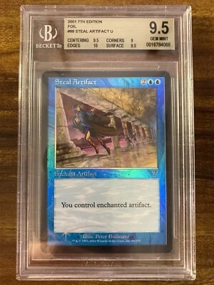 MTG✨STEAL ARTIFACT FOIL✨7th Edition BGS 9.5 GEM MINT 2001 UNCOMMON Enchantment - Image 1 of 4