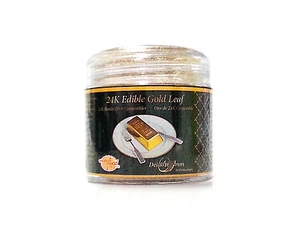 24K Edible Gold Leaf Powder, Jar, 0.500g - Picture 1 of 9