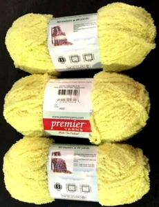 Hilo de peluche para bebé Premier Hush, amarillo pastel, lote de 3 (88 yardas cada uno) ¡NUEVO! - Imagen 1 de 4