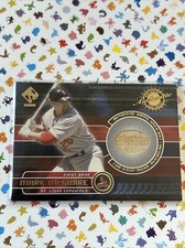 2001 Mark McGwire Private Stock Game Used Gear 145 Used Bat Card