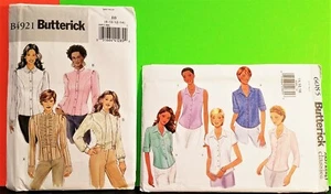 Butterick 4921 6085 Knopf Bluse Top Shirt Schnittmuster, Smoking Rüschen oder Krawatte - Bild 1 von 7