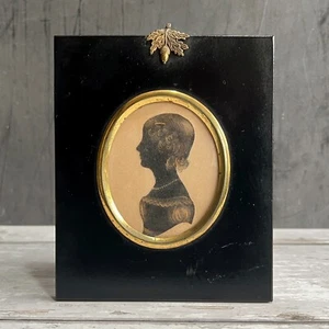 19th Century William Seville Portrait Silhouette Augusta Charlotte Lamont - Picture 1 of 5
