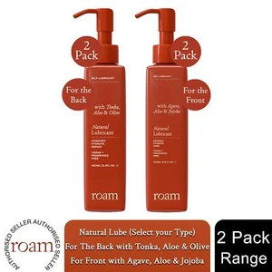 2x Roam Front / Back Water Based Lube for Intense Sex 100% Natural & Vegan 200ml - Picture 1 of 33