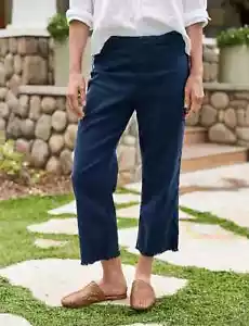 Frank & Eileen Kinsale Hose High Rise Cropped Matrosenhose Flachs Navy 12 - Bild 1 von 11