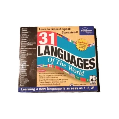 31 Idiomas del Mundo, Lenguaje Transparente, 2 CD Windows Mac  Foto 1 de 2