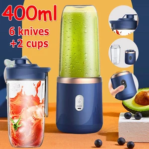 Mini Standmixer mit 6Klingen Smoothie Maker Zerkleinerer Mixer Milchshaker 400ml - Bild 1 von 23