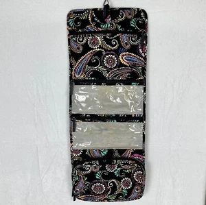 Vera Bradley Black Floral Hanging Accessory Toiletries Organizer Travel Bag - Picture 1 of 10