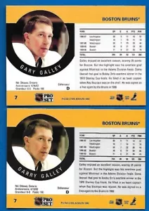 #7 GARRY GALLEY ERROR GARY + CORRECTED GARRY 1990-91 PRO SET BRUINS - Bild 1 von 2