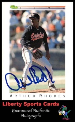 1992 Classic Best Arthur Rhodes #T75 Authentic Autographed Baltimore Orioles - Image 1 of 2