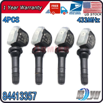 4PCS 84413357 NEW TPMS TIRE PRESSURE SENSOR TPMS For GMC Cadillac Chevy Buick - Image 1 of 4