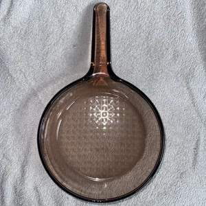 Vintage Corning Visions 7" Waffelboden Bratpfanne Pfanne Braunglas USA - Bild 1 von 10