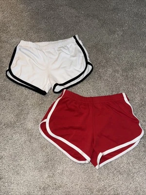 Pantalones Cortos Mujer American Apparel S Blanco Rojo Retro Niña Limpia Minimalista Elegante (2) Foto 1 de 4