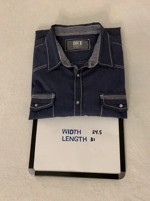 BKE corte estándar para hombre manga larga con botones talla 2XL Foto 1 de 4