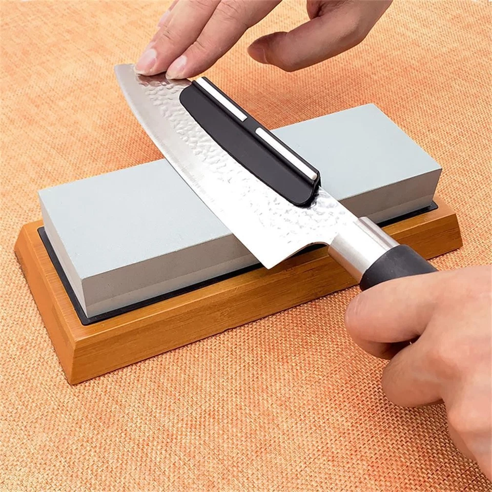 Professional Knife Sharpener with Angle Guide & Sharpening Stone – Plastic Handl - Image 1 of 4