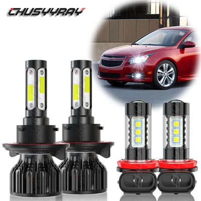 For Pontiac Torrent 2006-2009 6000K 4X Front LED Headlight + Fog Light Bulbs Kit - Image 1 of 4