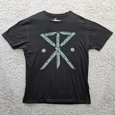 Camiseta Roark Revival Hombre Camiseta Mediana Logo Cuello Redondo Algodón Negra Sin Manchas Foto 1 de 4