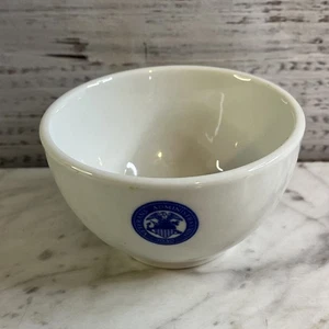 Shenango Porzellan Schale Veteranenverwaltung 1930 weiß blau Logo Dessertbecher - Bild 1 von 10