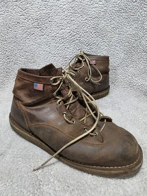 DANNER Bull Run 6" Cristy Boots Men Size 11 EE Brown Lace Up Wedge Work 2892-18 - Image 1 of 4