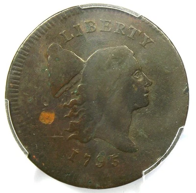 1795 Liberty Cap Flowing Hair Half Cent 1/2C - PCGS Fine Details - Rare Coin! - Image 1 of 4