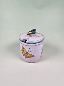 Barattolo/condimento farfalla ceramica italiana con coperchio dipinto a mano - Foto 1 di 10