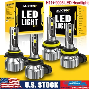 Kit combinado de faros LED AUXITO H11 9005 bombillas de haz alto bajo 6500K súper brillantes - Imagen 1 de 14