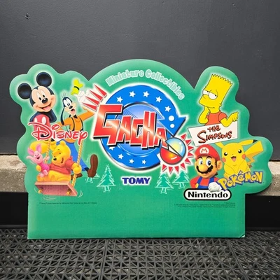 VTG 2002 TOMY Gacha Cardboard Advertising Display Disney Nintendo Pokemon *RARE* - Image 1 of 4