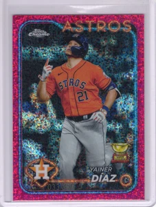2024 Topps Chrome - Yainer Diaz #203 Magenta Speckle Refractor /350 - Picture 1 of 2