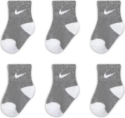 Calcetines al tobillo NIKE Swoosh para niños pequeños 6 pares - blanco gris talla 3C - 7C se adapta a 2-4 años Foto 1 de 2