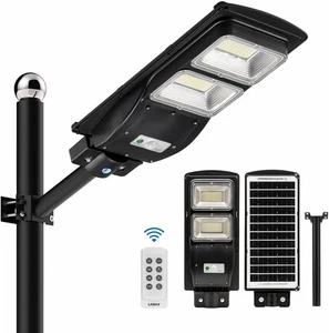LANGY Upgraded Solar Street Light 6000 Lumens Outdoor,10000mAH 6000 LM, Black  - Picture 1 of 7