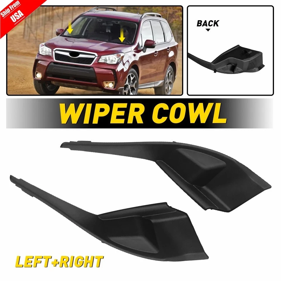2x Front Windshield Wrap Wiper Corner Trim Cover For Subaru Forester SJ 2014-18 - Image 1 of 4
