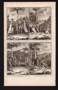 Gravure de Picart 1728 CEREMONIES RELIGIEUSES DE GUINEE - Imagen 1 de 1