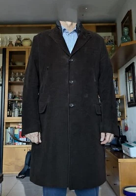 CAPPOTTO CON GILET  DANIEL DODD UOMO VINTAGE MARRONE ELEGANTE TAGLIA 50 - Imagen 1 de 4