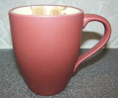 222 Fifth JACOBEAN RED Flowered 12oz. Coffee Mug Tea Cup Ceramic Floral - Image 1 of 4