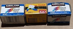 Vintage Kodak Gold iii 100 And kirkland 400 iso/asa Film Lot Of 3 - Picture 1 of 5