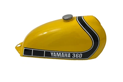 Yamaha MX250 MX 250 MX360 SC500 1974 pintura amarilla aluminio tanque gasolina + tapa Foto 1 de 4