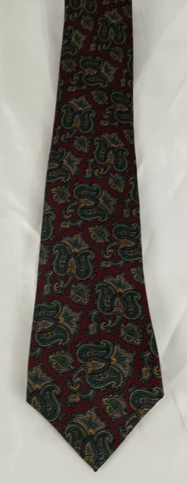 Corbata para el cuello 100 % seda hecha en Italia granate y cachemira Kuppeheimer para hombre Foto 1 de 4