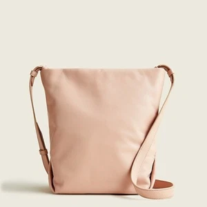 J. Crew Oslo Soft Leather Bucket Bag Warm Clay Zipper Adjustable Strap BA142 - Picture 1 of 2