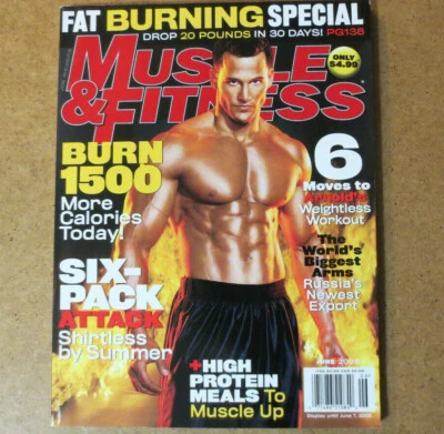 MUSCLE & FITNESS Magazine Workout Spartacus Hercules Dorian Yates Muscular Abs - Image 1 of 4
