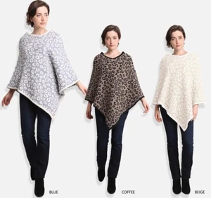 Poncho ComfyLuxe con patrón de leopardo - Imagen 1 de 15