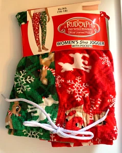Women's NEW Rudolph The Red-Nosed Reindeer Sleeper Jogger with Pockets XL(16-18) - Picture 1 of 4