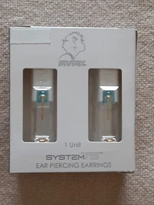 Studex System 75 Ear Piercing Earrings 4mm Gold Plated Ball Sealed Expire 2032 - Picture 1 of 13
