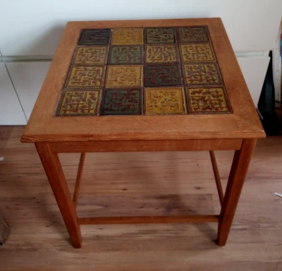 VINTAGE MCM TRIOH DENMARK SQUARE TILED  SIDE TABLE - Image 1 of 4
