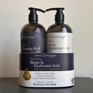 BEAUTY UNTOUCHED BIOTIN AND HYALURONIC ACID HYDRATING SHAMPOO & CONDITIONER 32OZ - Picture 1 of 4
